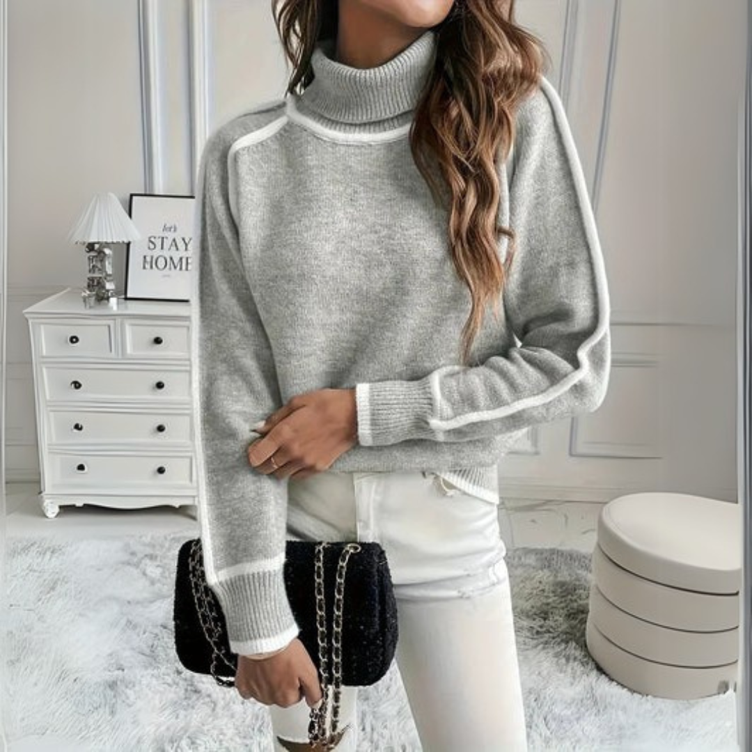 AURORA | Pulover elegant cu guler