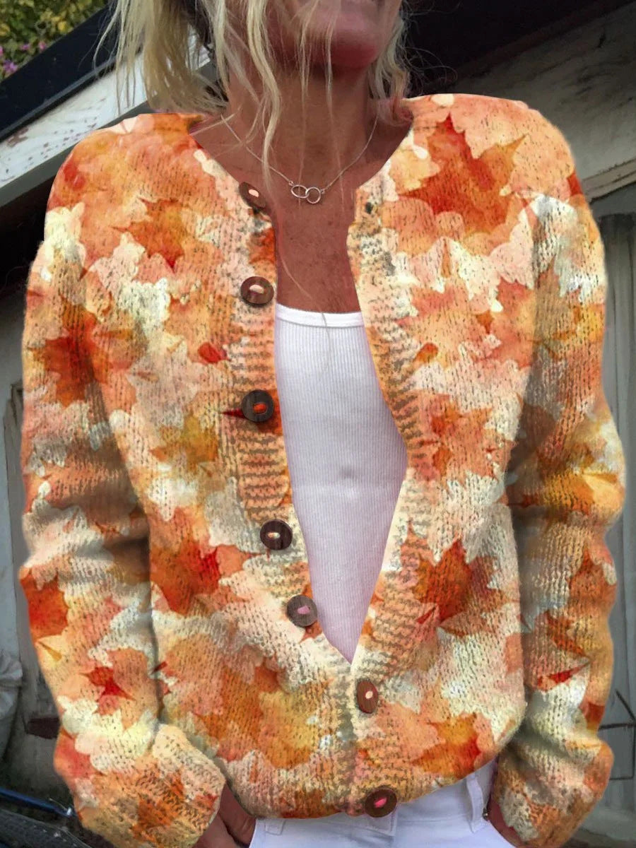AMALIA | Pulover din tricot cu imprimeu