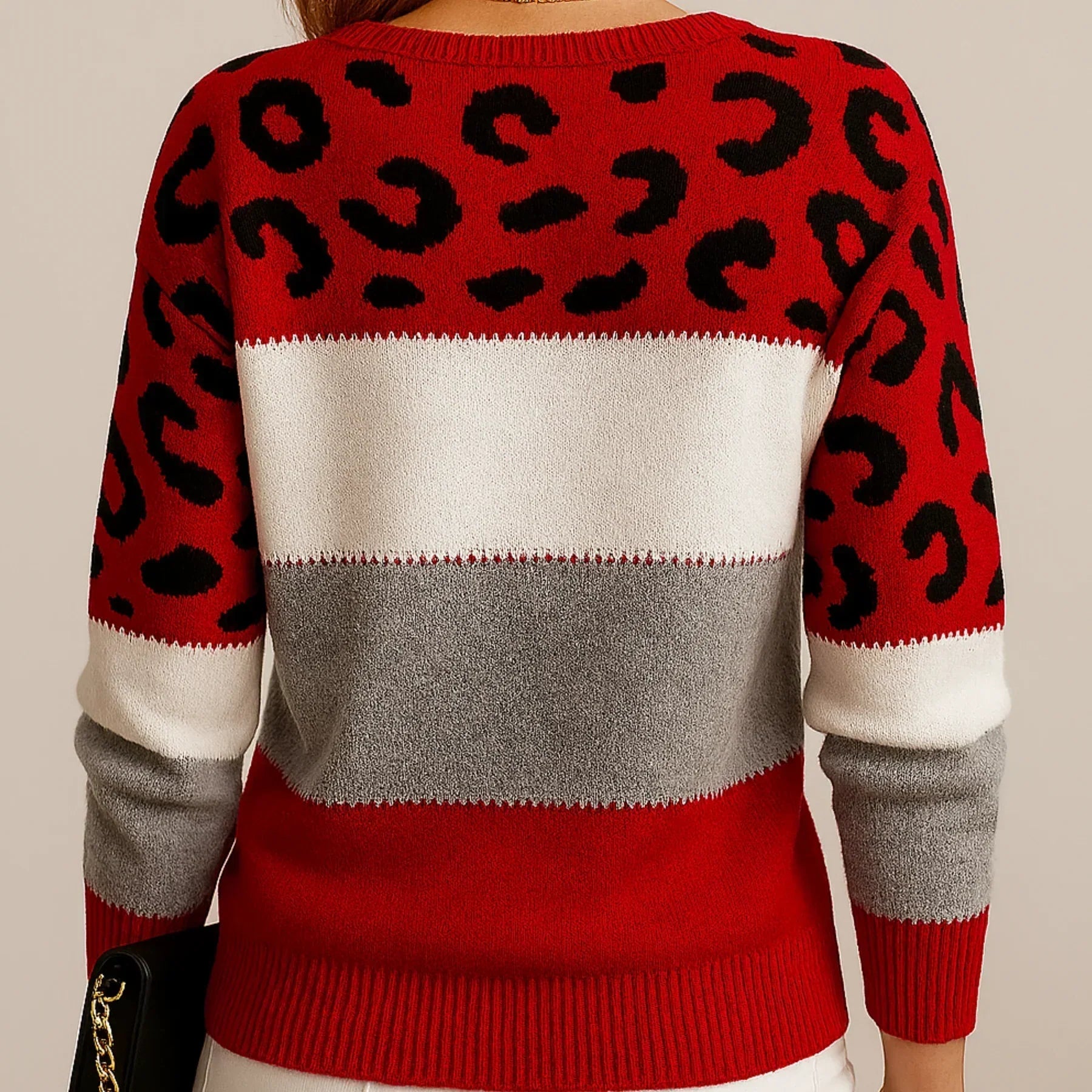 PASCA | Pulover Casual cu Model de Leopard