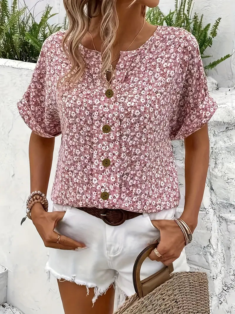 IZABELLA | Bluză Elegantă cu Model Floral