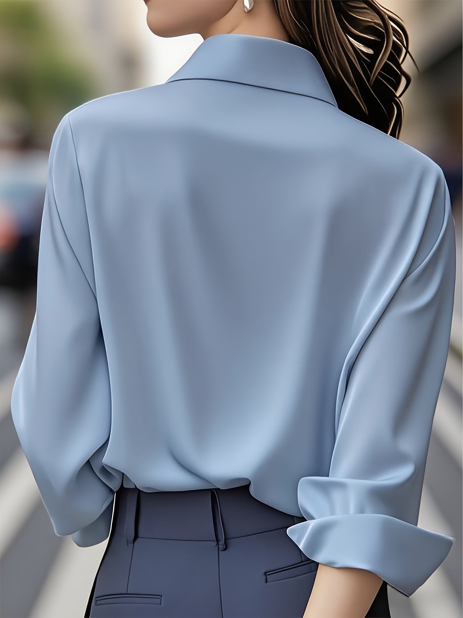 IRYNA | Cămașă Elegantă cu Mâneci Lungi, Cu Închidere cu Butoni