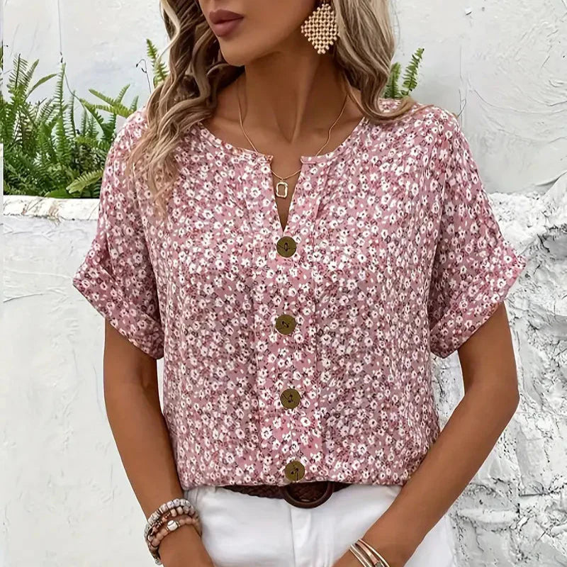 IZABELLA | Bluză Elegantă cu Model Floral