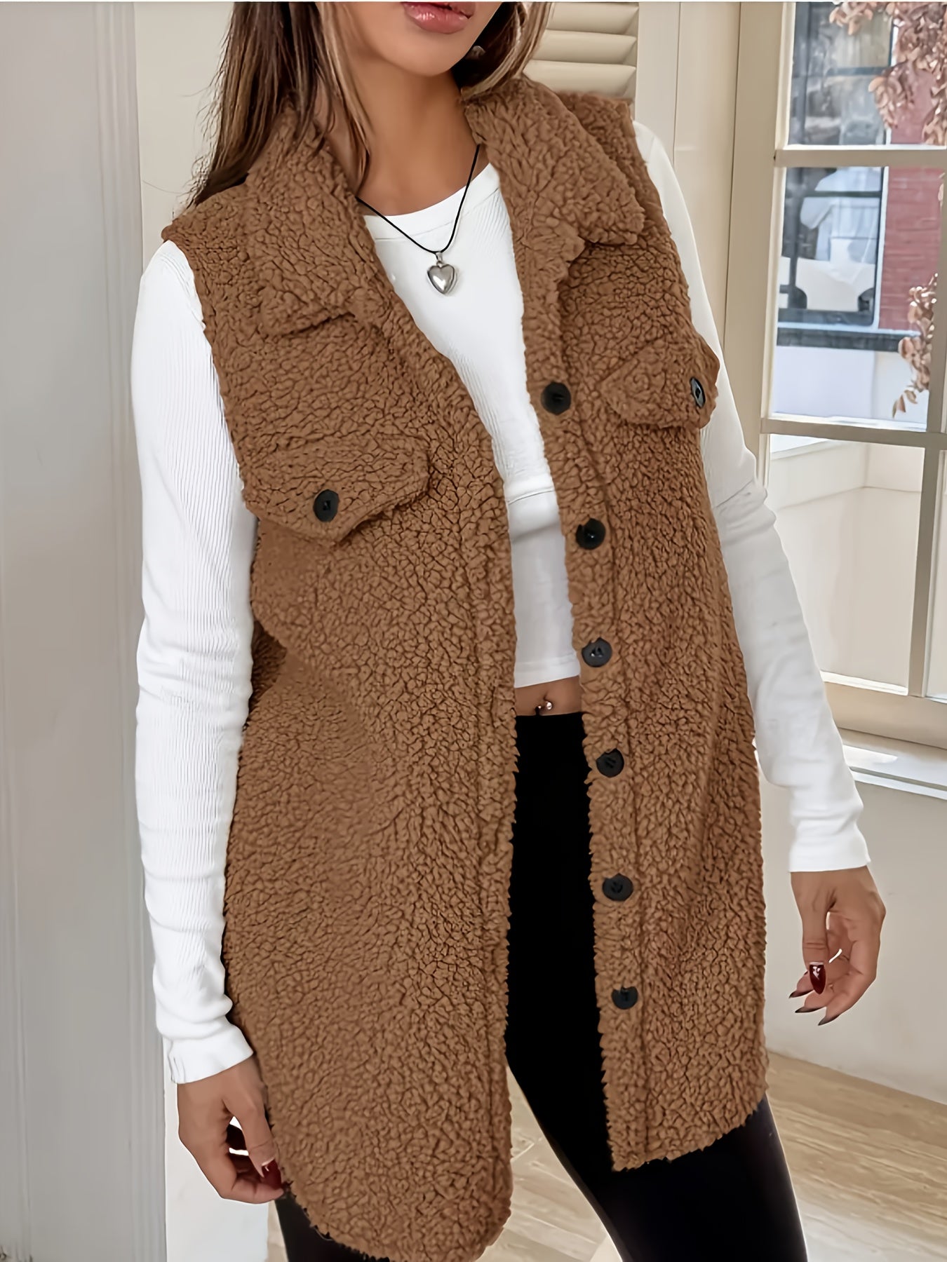 AURA | Vestă din lână elegantă fără mâneci