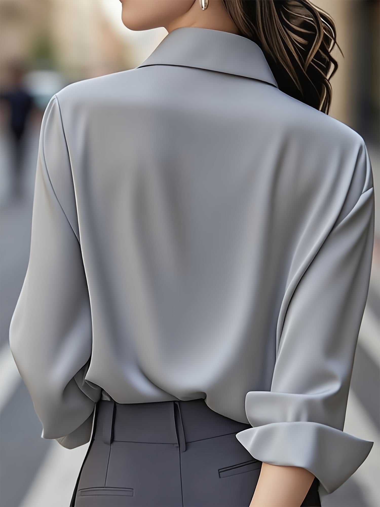 IRYNA | Cămașă Elegantă cu Mâneci Lungi, Cu Închidere cu Butoni