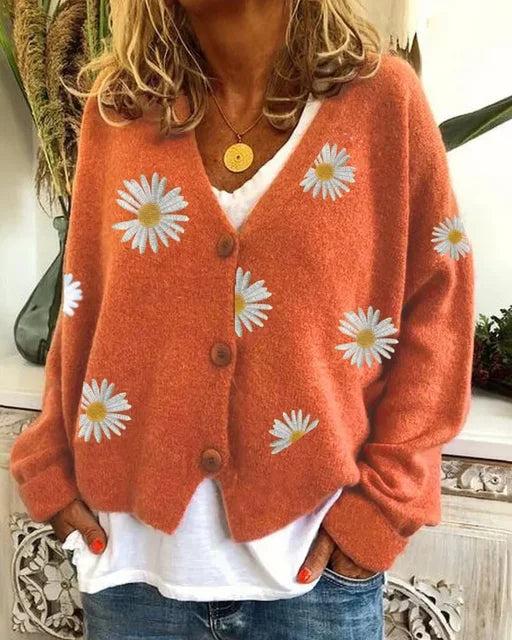 ANNELINA | Cardigan Floral Casual Elegant
