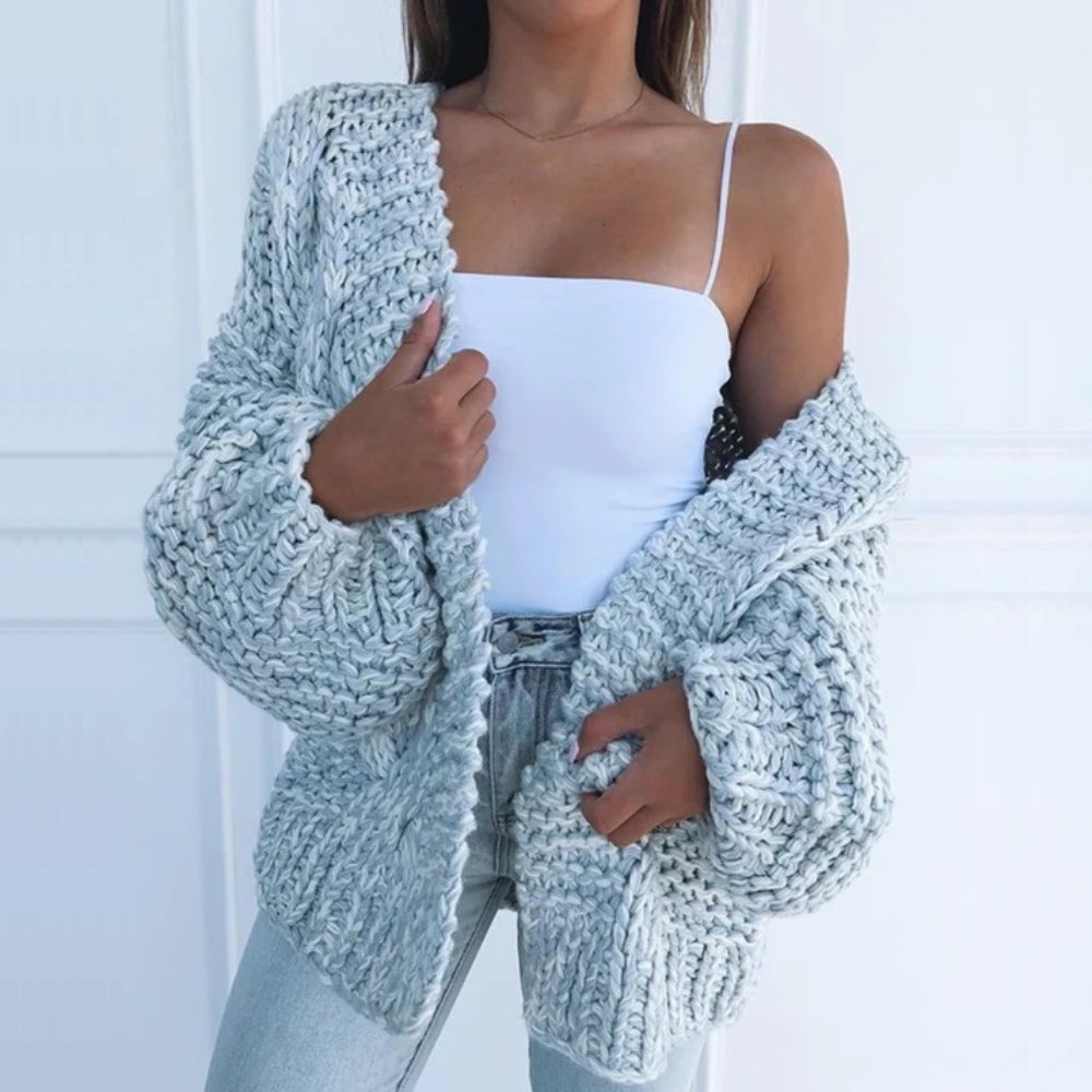 ELEANOR | Pulover Gros, Cardigan Larg