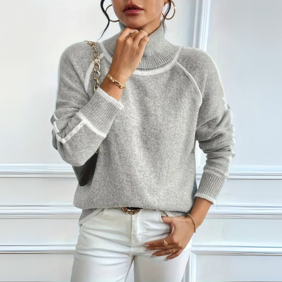 AURORA | Pulover elegant cu guler