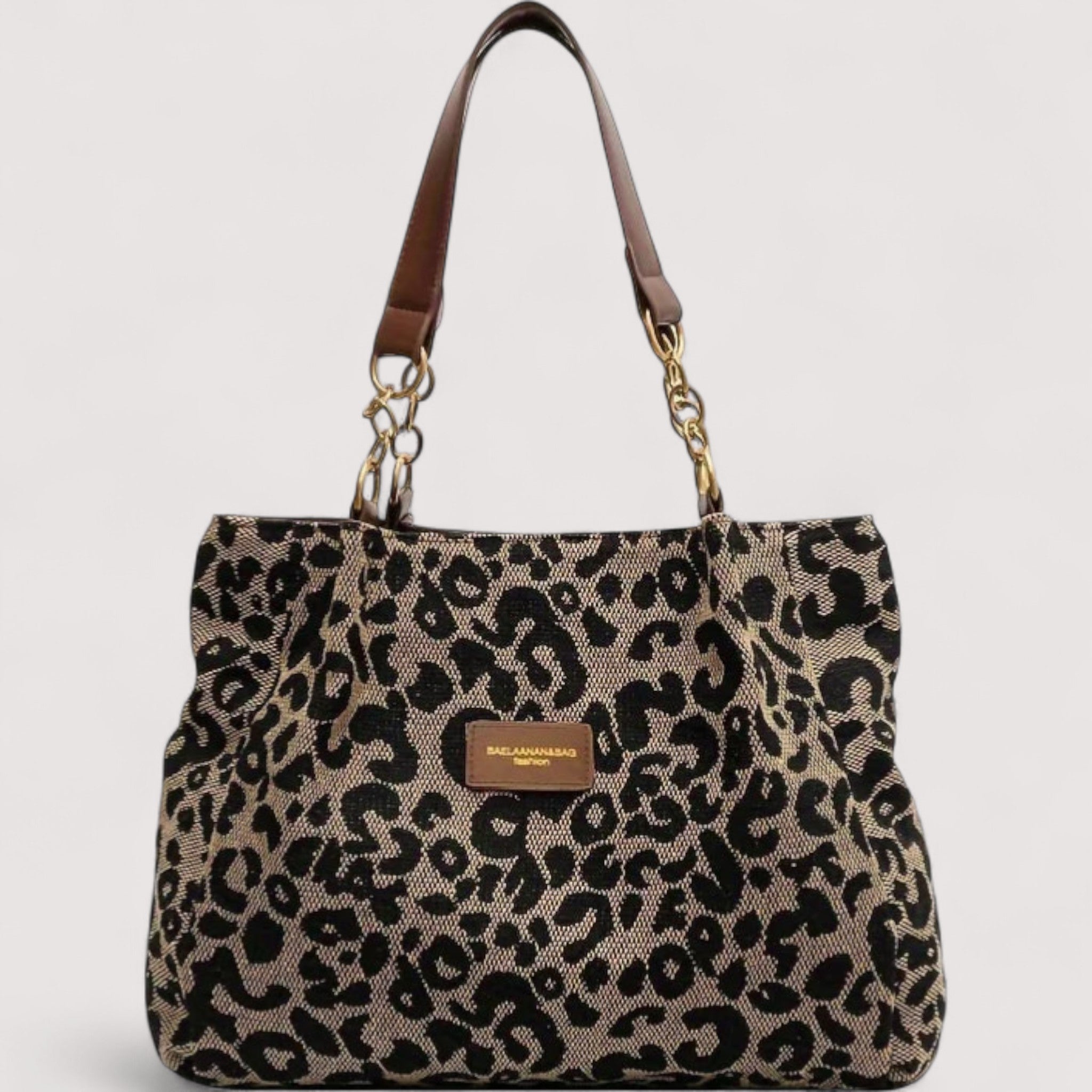 EDISONA | Geantă de cumpărături cu model de leopard