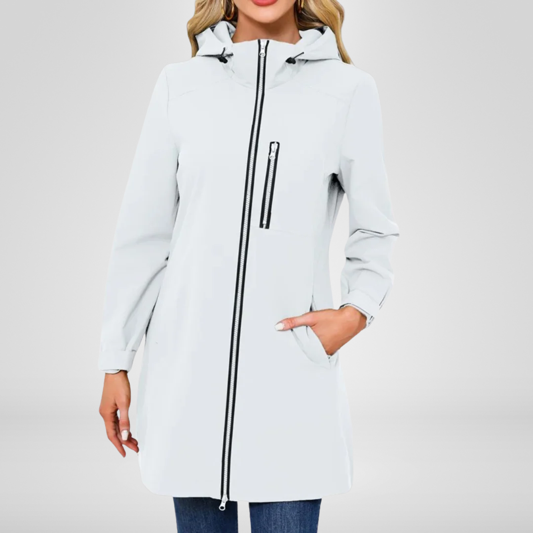 Ileana | Jachetă Lungă Impermeabilă