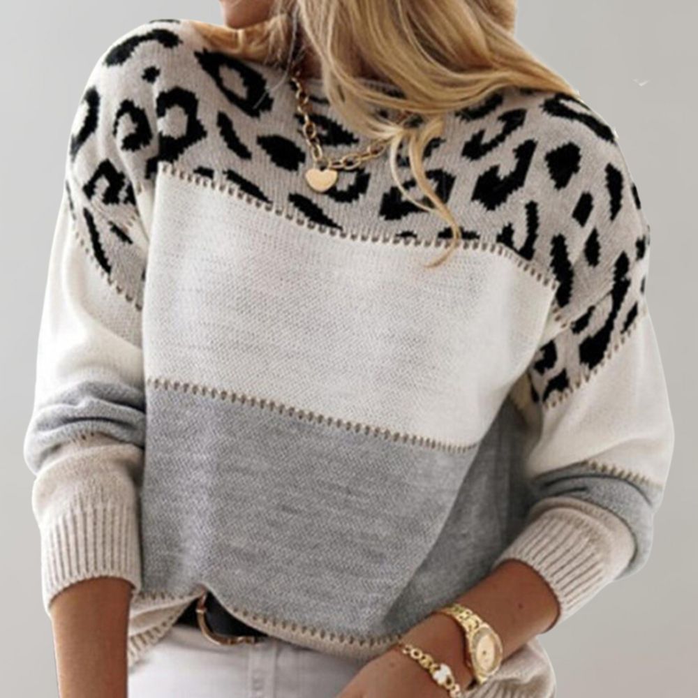 PASCA | Pulover Casual cu Model de Leopard