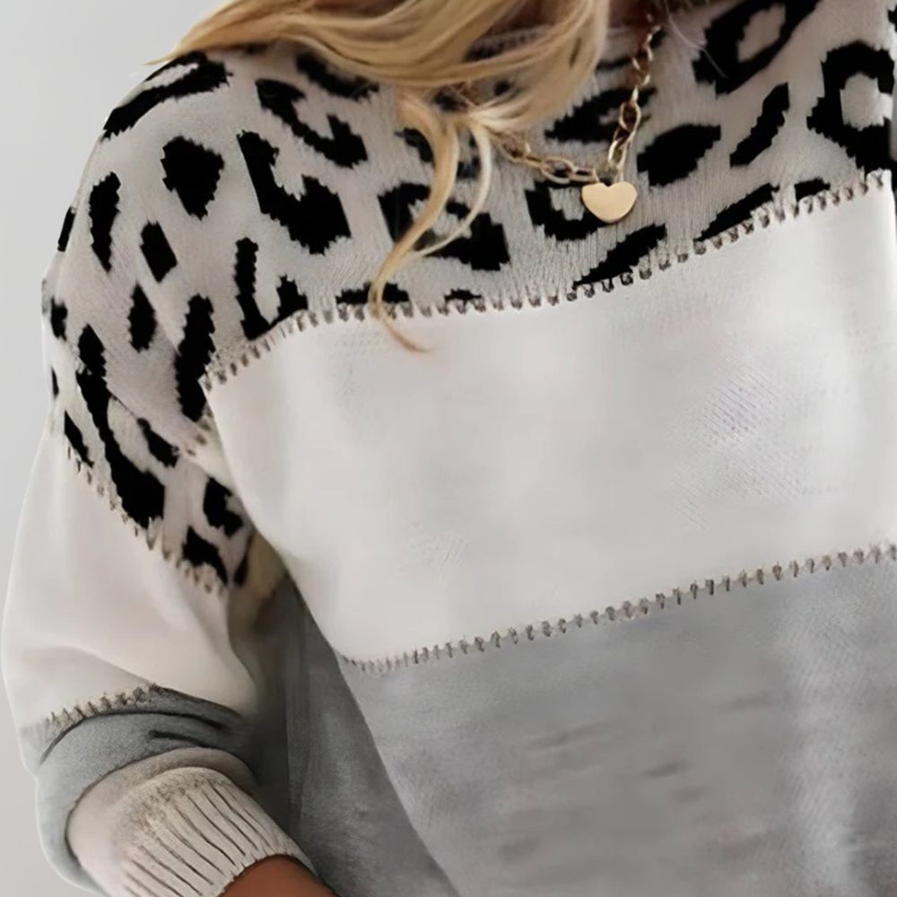 PASCA | Pulover Casual cu Model de Leopard