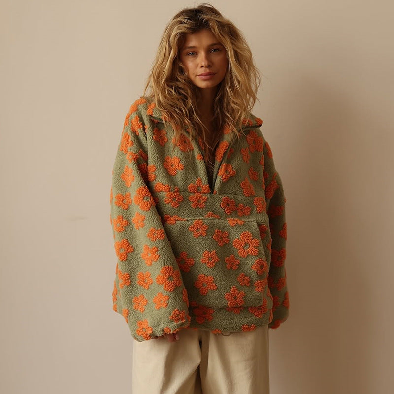 Marilena | Jachetă caldă din fleece Bloom