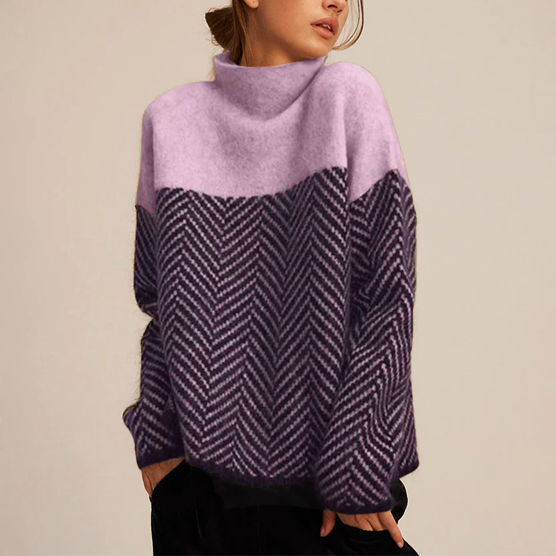 BELLE | Top modern cu guler înalt