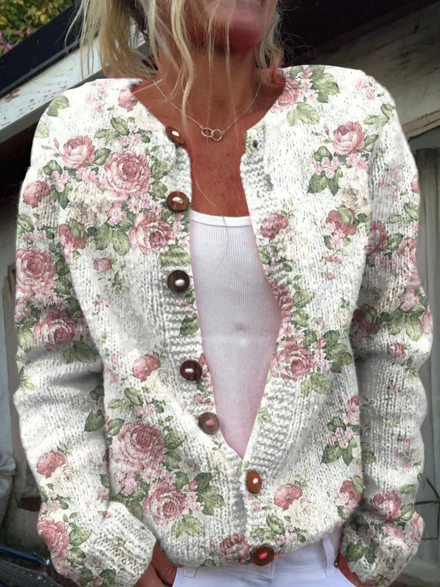 AMALIA | Pulover din tricot cu imprimeu
