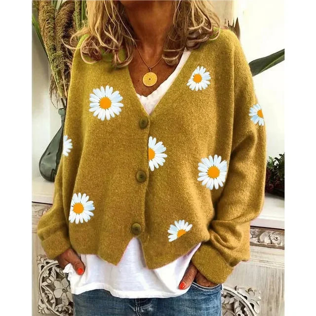 ANNELINA | Cardigan Floral Casual Elegant