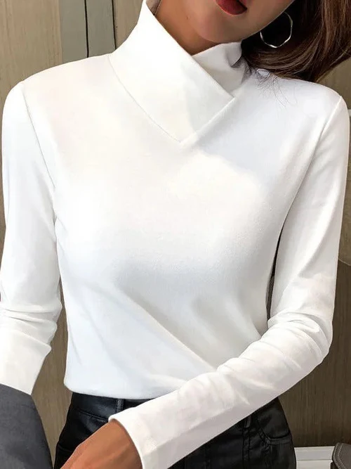 ISALINE | Top cu guler asimetric