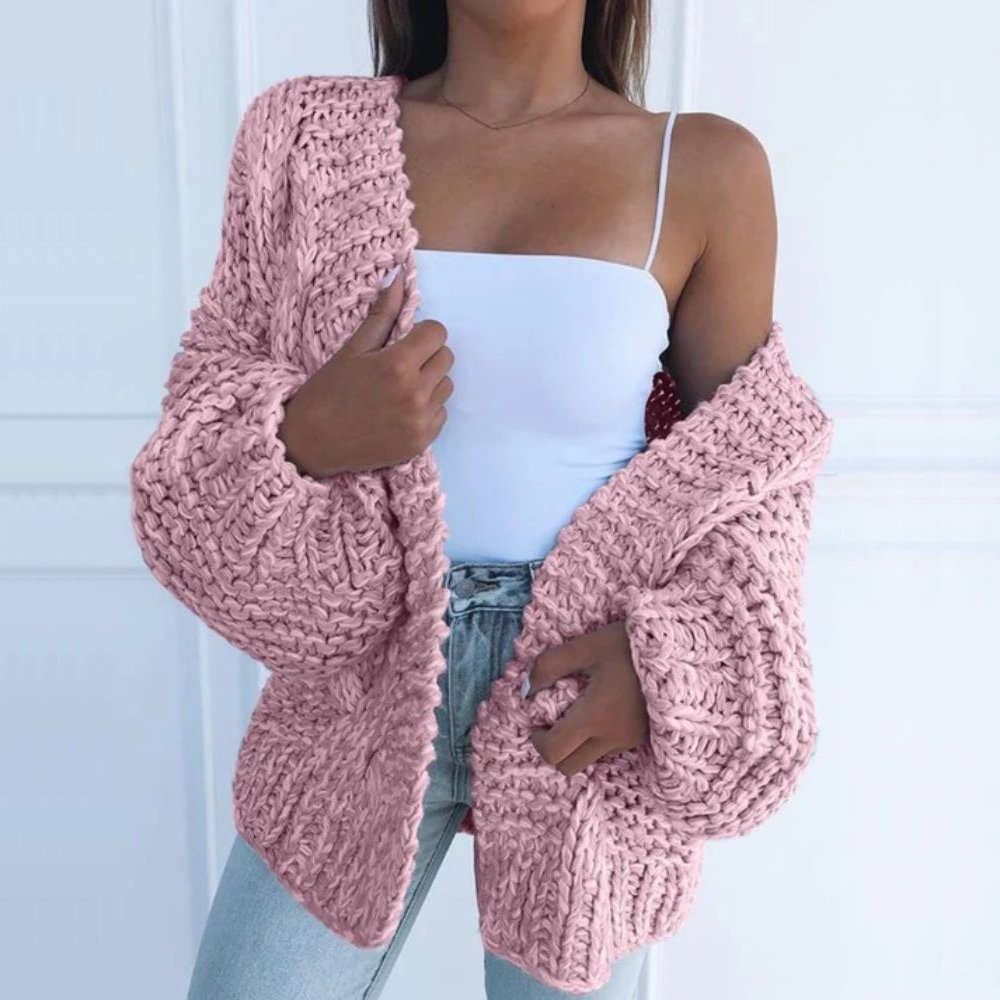 ELEANOR | Pulover Gros, Cardigan Larg
